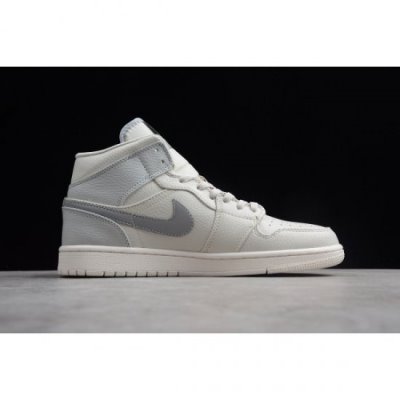 Nike Air Jordan 1 Mid Se Bej Rengi / Gri Basketbol Ayakkabısı Türkiye - GOMNXJJM